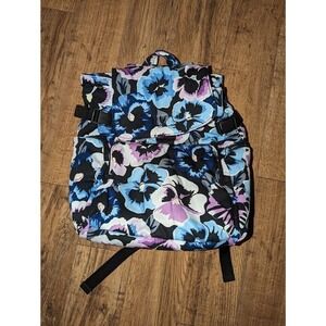 Vera Bradley Recycled‎ Cotton Utility Backpack Plum Pansies
